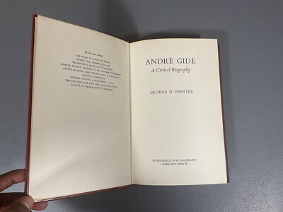 Andre Gide A Critical Biography George D Painter Premium Hardcover Book 1968