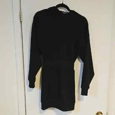 maniere de voir Womens small Black Knitted sweater Dress With Sleeves stretch