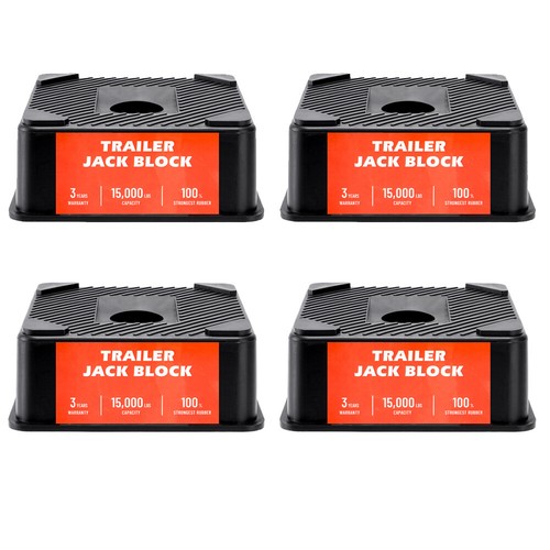 15000LBS Black Trailer Jack Block Stabilizer Blocks Levelers RV Camper Pack 4 - Picture 17 of 17