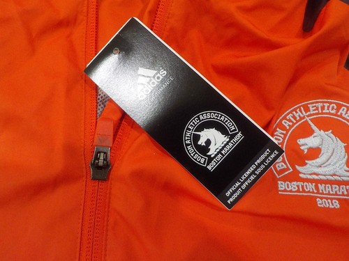 Adidas Boston Marathon 2018 Running Jacket Orange Men’s Size Large NEW WITH TAGS - Picture 2 of 6