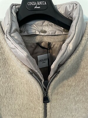 NWT $995 Cinzia Rocca Due Mixed Media Coat Virgin sz 14 Wool NWT $995 Cinzia Rocca Due Mixed Media Coat Virgin sz 14 Wool