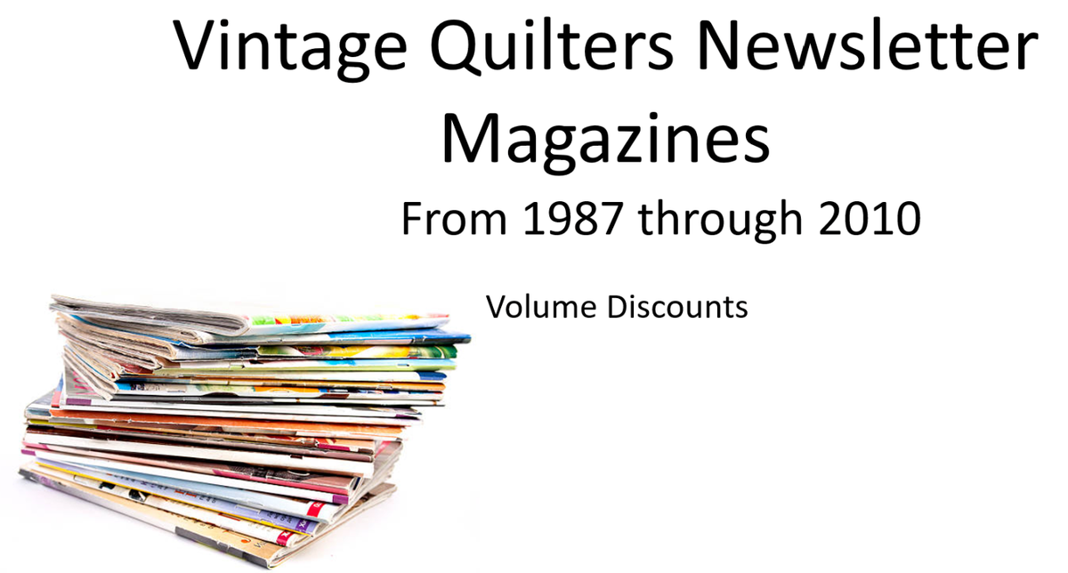 Vintage Quilters Newsletter Magazine | eBay