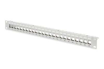 Keystone Jack 24Port Patchpanel / Patchfeld 19'' Montage grau DIGITUS  DN-91410 