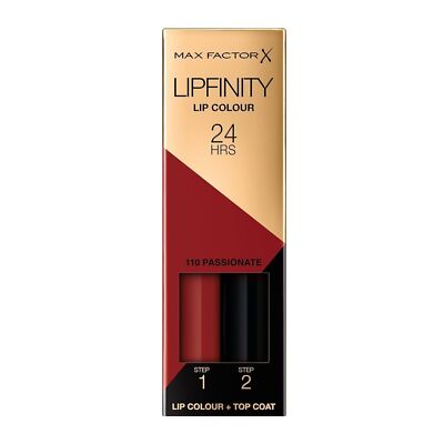 Max Factor Lipfinity Lip Colour-110, 2.3 ml + 1.9 g Passionate (Glossy)
