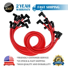 Set Of 9 Upgrade Spark Plug Wires For HEI SBC BBC 350 383 454 RED PW-SBC350