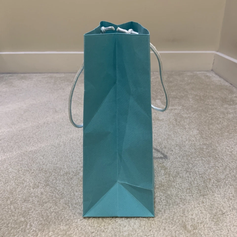 Tiffany & Co Turquoise Authentic Paper Gift Shopping Bag Handle 9.75" X 8" X 4" - Image 3 of 4