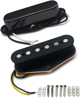 Alnico 5 Guitar Pickups TL Bridge Pickup W/Neck Pickup (Black) for TL Style Guit