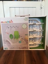 New Munchkin Fold Store Folding Baby Bottle Drying Rack Gray / Grey