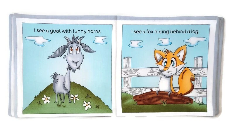 Farmyard Tails - Libros de tela suave para bebés, niños, niños, niñas, niños, niños Foto 4 de 4