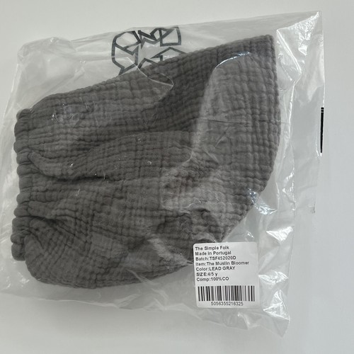 NWT The Simple Folk MUSLIN Bloomer Lead Gray 4/5 y Organic Cotton - Picture 4 of 7