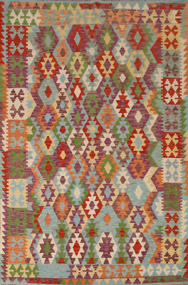 Tribal Nomadic-inspired Reversible Kilim Kelim Rugs 7x9 ft