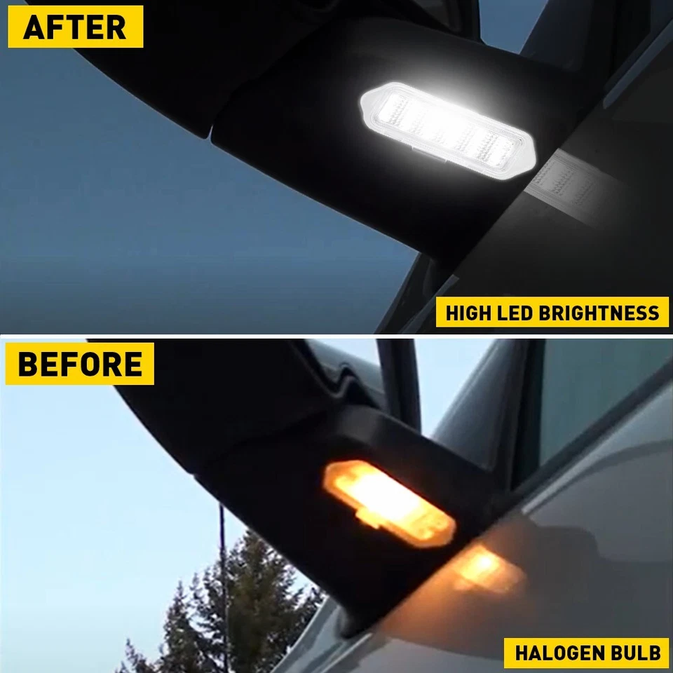 Luces LED de charco de espejo retrovisor lateral 2 piezas para Chevrolet Avalanche 1500 2003-2006 | 2500 Foto 4 de 4