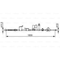 Bosch Handbremsseil Bremsseil Hinten Links Passend FüR Toyota Auris _E18_