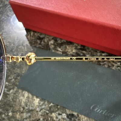 Cartier Trinity sun glasses. Gold Frame CT0360S 001. New‎ Full Kit!  $1295 Cartier Trinity sun glasses. Gold Frame CT0360S 001. New  main image 2