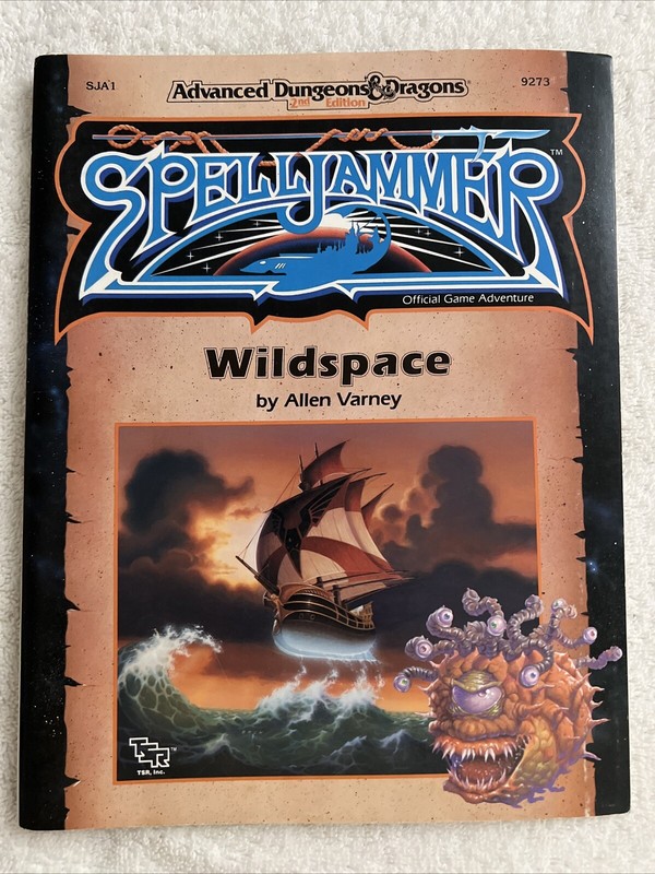 Advanced Dungeons & Dragons WILDSPACE Spelljammer 2nd Edition w/Map TSR 9273 D&D