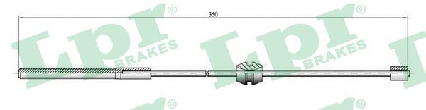 C0558B LPR Cable, parking brake for OPEL,VAUXHALL