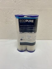 2-Pack EcoPure Universal Fit Pleated Replacement Water Filter EPW2P