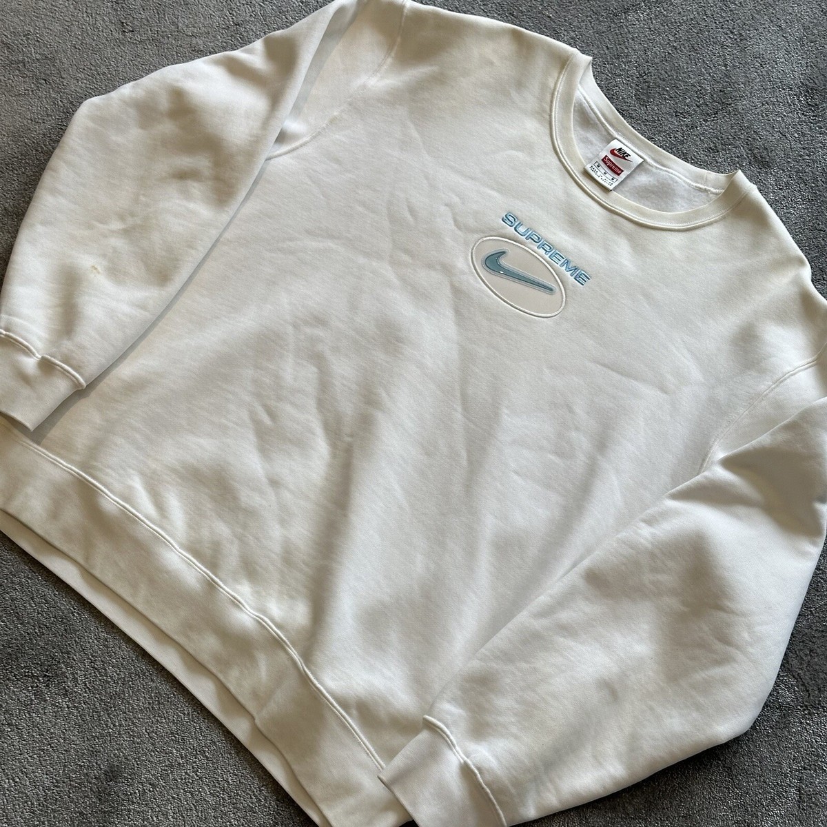 supreme nike jewel crewneck orange