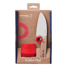 Opinel Kindermesser, Le Petit Chef Kinder Küchenmesser-Set, 2-teilig, 10.2 cm, r