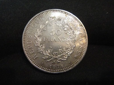 pièce de 50 francs hercule en argent De 1978 - Photo 1/3