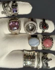 Sterling Silver Ring Lot Ladies Vintage 925 Mixed Stones All Stamped BEAUTIFUL