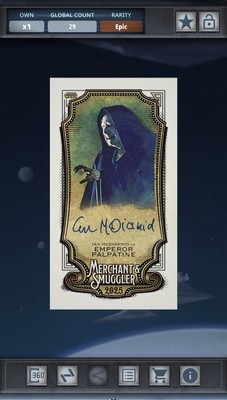 Star Wars Card Trader Merchant Smuggler Mini Signature White Emperor Palpatine