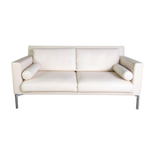 2x Original Walter Knoll Zweisitzer Sofa Design Couch Jason Leder