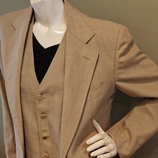 Vtg 1960s Cricketeer For Boyd's St. Louis 3 Piece Linen Lightweight Suit Union