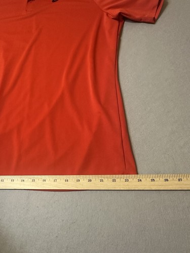 Nike Men's Dri-Fit Golf Polo Shirt Size XL Short Sleeve Collarless Red - Picture 8 of 10