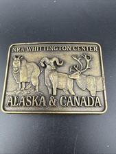 NRA Whittington Center - Alaska  Canada - Goat Sheep  Elk Belt Buckle