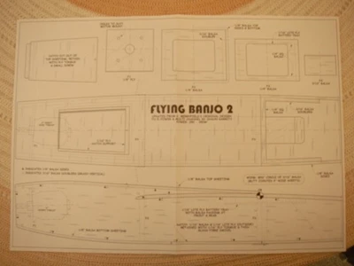 RCM&E Pläne des fliegenden Banjo ein unorthodoxes Modell 26" Spannweite - Bild 1 von 4
