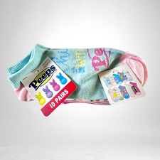 10 Pairs of New Peeps Colorful Womens Socks No Show Shoe Size 4-10 Easter