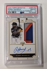 2024 Topps Definitive Ronny Mauricio 27/50 PSA 10 Rookie Autograph Card