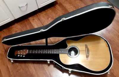 Ovation 1861 Standard Balladeer 6-String Acoustic Electric Guitar W/ Hard Case