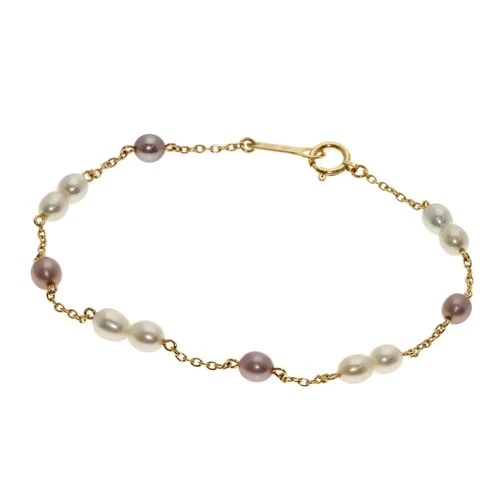 TASAKI  Station Tamsui Pearl Pearl Bracelet K18 Yellow Gold  Ladies [Used]