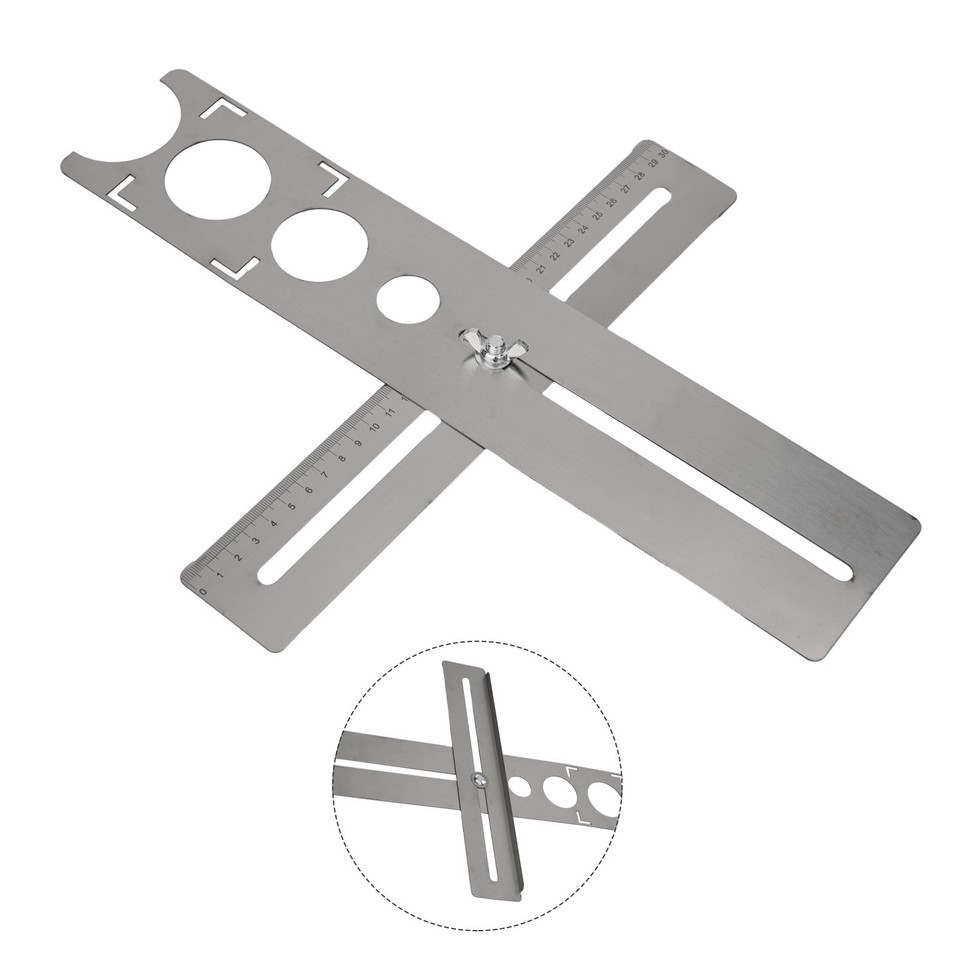 AU Stainless Steel Ceramic for tile Hole Locator Ruler Adjustable ...