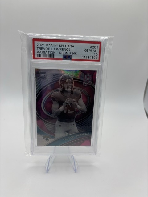 2021 Panini Spectra Trevor Lawrence Rookie - Variation Neon Pink /25 PSA 10
