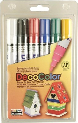 Marvy DecoColor Glossy Oil Base Paint Markers