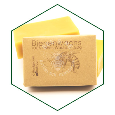 100% Natürliches Bienenwachs direkt vom Imker 80 Gramm (1 Stück)