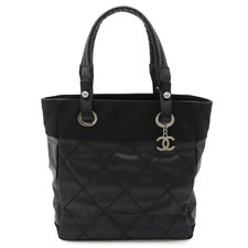 CHANEL Paris Biarritz Tote PM Bag Shoulder Coated Canvas Leather B... GZl1h1uh