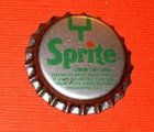 VINTAGE SPRITE COCA-COLA FOOTBALL CARMICHAEL NO LINER AND UNCRIMPED BOTTLE CAP