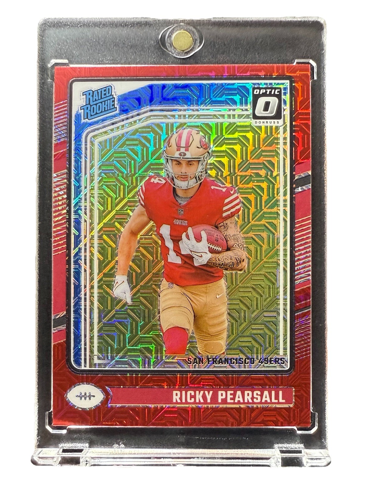 Ricky Pearsall 2024 Panini Donruss Optic Rated Rookie RC #284 Red Mojo Prizm SP