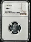 1943-D 1C  Lincoln Wheat One Cent NGC MS65    8671268-033