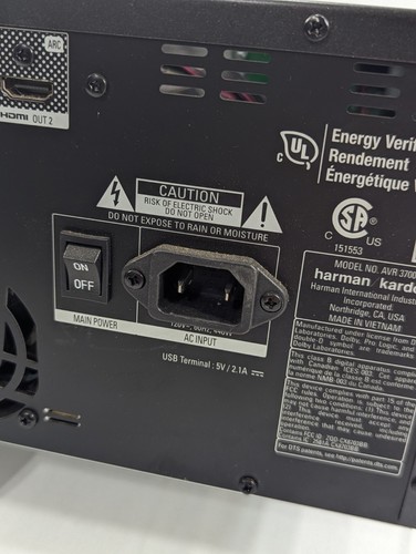 HARMAN KARDON AVR-3700 7.2 Channel AVR 4K WiFi AirPlay FOR PARTS ONLY - Picture 4 of 6