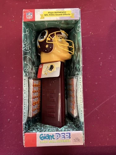 Washington Redskins NFL PEZ Candy Dispenser 1' Tall Helmet Brand New, unopened.