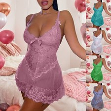 Plus Size 20 Women Sexy Lace Nightdress Lingerie Babydoll Nightwear Sleepwear