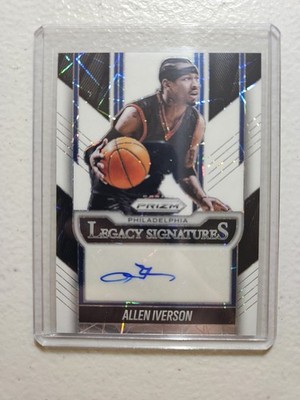 2025-26 Panini Prizm Allen Iverson White Laser PARALLEL Rookie Auto Card 1/85