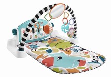Fisher-Price Baby Playmat Glow and Grow Kick  Play Piano Gym, Blue Musical Lear