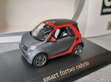 Norev Smart Fortwo Cabrio titania grey/red 1:43