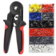 Ferrule Crimping Tool Kit - 1800 PCS Wire Ferrules, Ratchet Pliers AWG 28-7